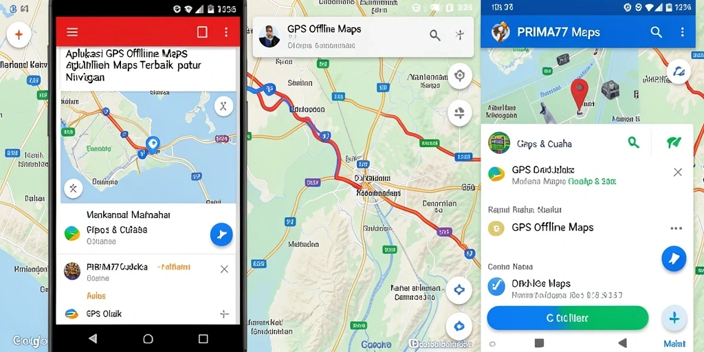 Antarmuka PRIMA77 menampilkan peta offline yang jelas dan informatif.