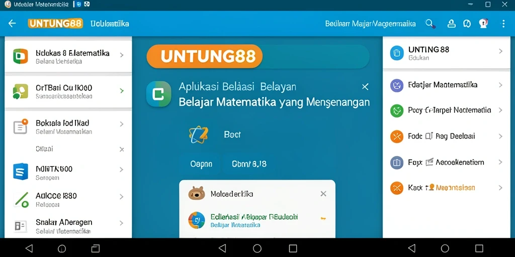 Antarmuka UNTUNG88 yang ramah untuk belajar matematika.